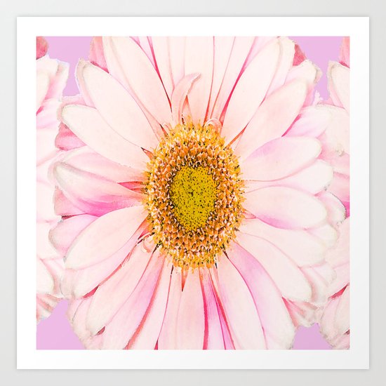 Pink flower with pink background - lovely girlish summer feeling Art Print
