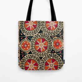 Katti Kurgan Suzani Uzbekistan Embroidery Print Tote Bag