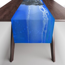 midnight blue tree art altered landscape photography Table Runner