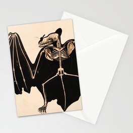 Vintage French zoological board - Bat skeleton Stationery Card