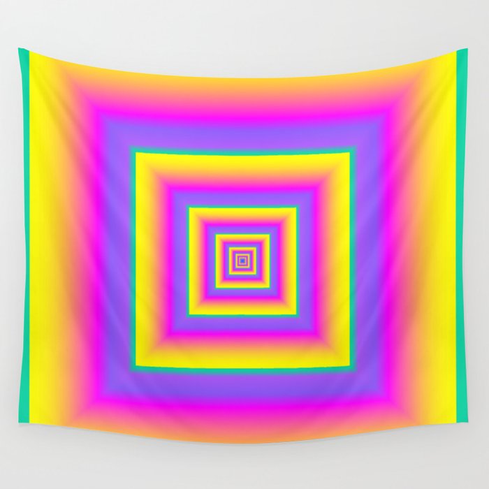 Retro Square Echo Abstract Wall Tapestry
