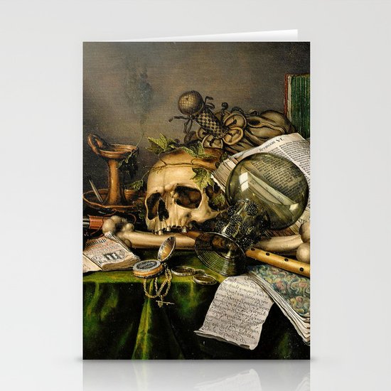 Vintage Vanitas- Still Life with Skull Stationery Cards
