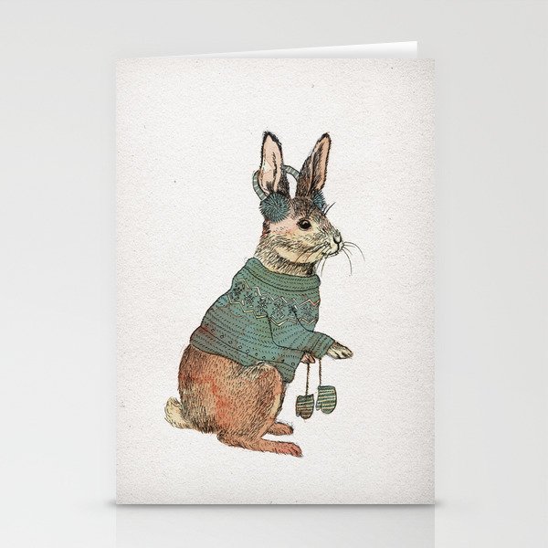 Winter Rabbit Stationery Cards