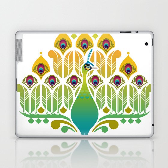 Java Green Peacock [Pavo Muticus] Laptop & iPad Skin