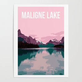Maligne Lake - Cananda Poster