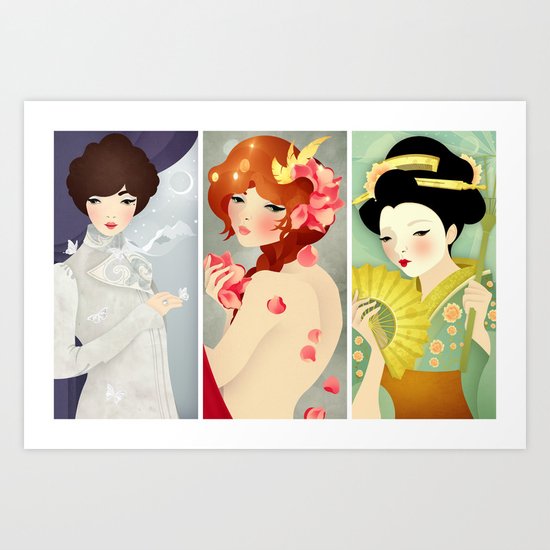 Triptych Art Print
