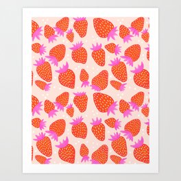 Sweet Summer Strawberry Art Print