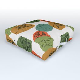 beetle and moth Outdoor Floor Cushion