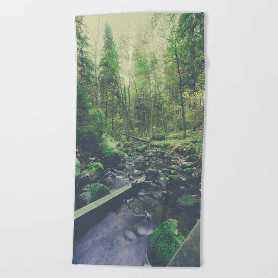 Mountain of solitude Beach Towel