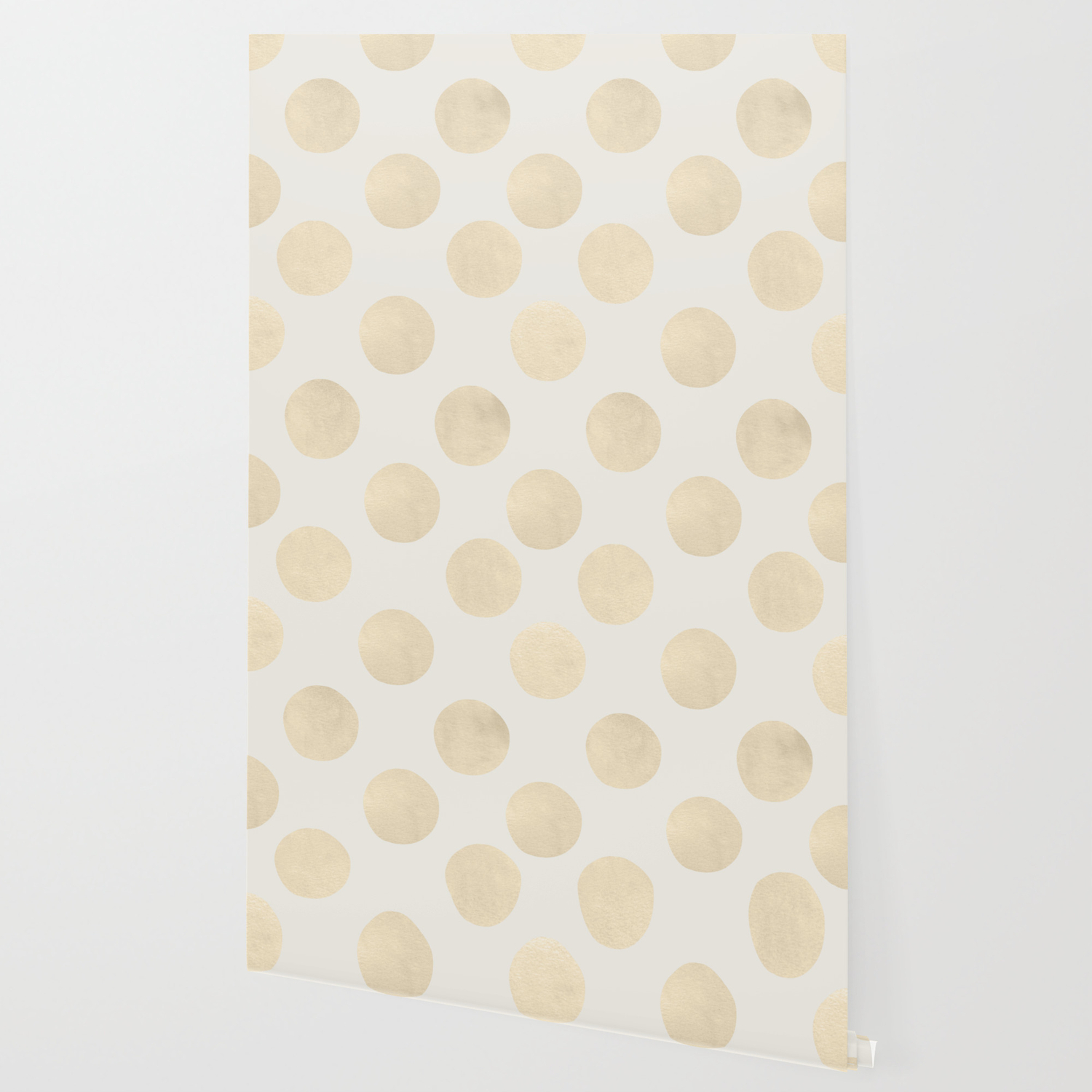 Gold Polka Dots Wallpaper By Georgianaparaschiv Society6
