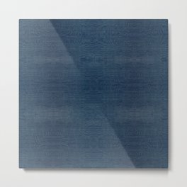 501 ORIGINAL BLUE DENIM Metal Print | Darkblue, Woven, Texture, Rustic, Solid, Denim, Jeans, Barbaramoffett, Countrywestern, Contemporary 