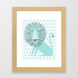 Blue Lion Framed Art Print