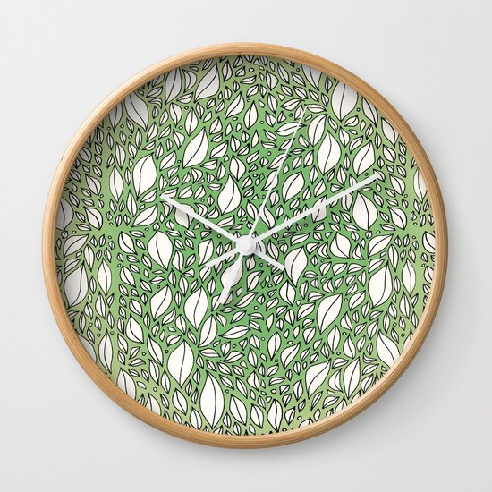 Leaves Wall Clock