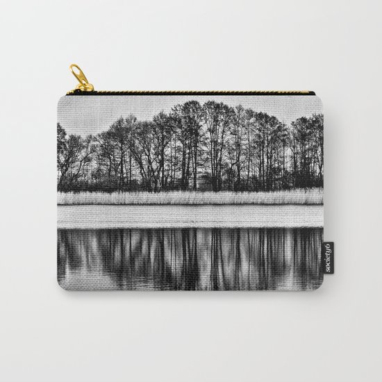White Symphony of Winter Lake Carry-All Pouch