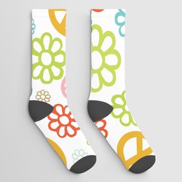 Retro Hippy Pattern Socks