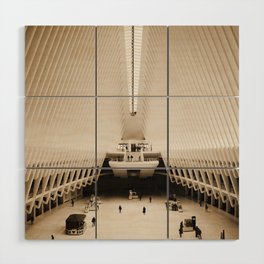 New York City Modern Sepia Wood Wall Art