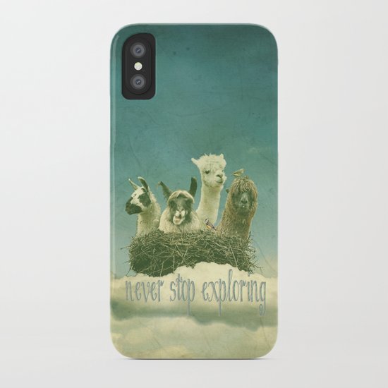 NEVER STOP EXPLORING THE CLOUDS iPhone Case