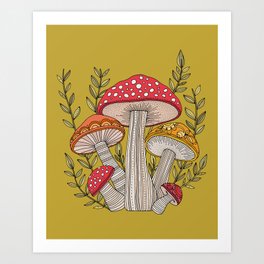 Fungi Forest Art Print