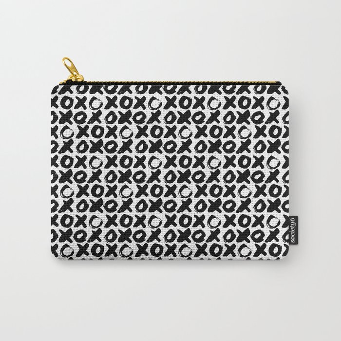Black and White XOXO seamless pattern Carry-All Pouch
