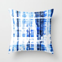 Abstract pattern in white and blue Throw Pillow