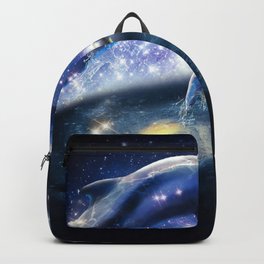 Galaxy Dolphin Dolphins In Space Earth Backpack
