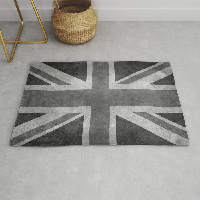 Union Jack Vintage 3:5 grayscale Rug