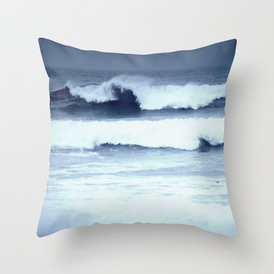 dancing waves Throw Pillow