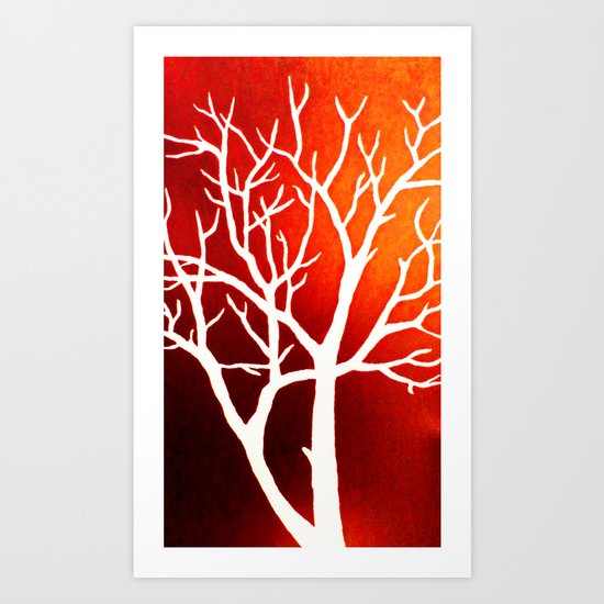BLAZING TREES Art Print