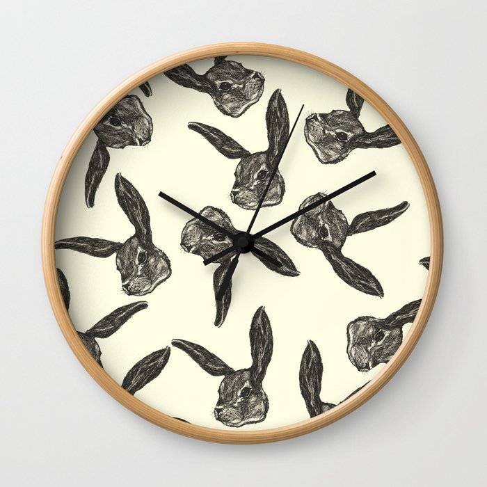 Pattern rabbit Wall Clock
