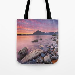 I - Spectacular sunset at the Elgol beach, Isle of Skye, Scotland Tote Bag