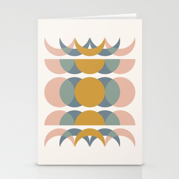 Moon Phases Abstract VII Stationery Cards