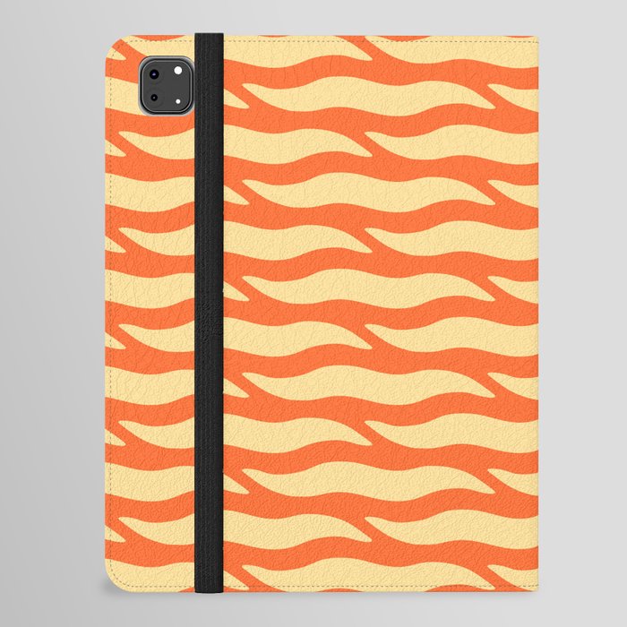 Tiger Wild Animal Print Pattern 354 Orange and Yellow iPad Folio Case
