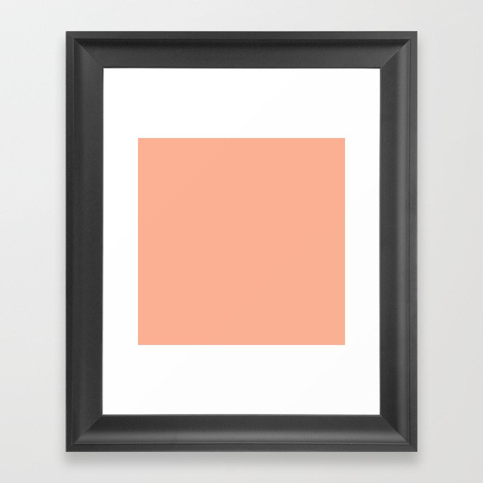 Persimmon Pink-Orange Framed Art Print