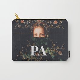 Patience Carry-All Pouch | Patience, Graphicdesign, Curated, Dark, Beautiful, Typography, Gold, Green, Woman, Surrealism 