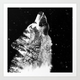 Wolf Howl Art Print