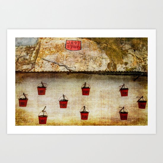Gibraltar Fire Buckets Art Print