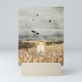 Walter and the Sky dancers Mini Art Print | Coastal, Digital, Summer, Nature, Texture, Farm, Swallows, Wildlife, Wheatfiekd, Crop 