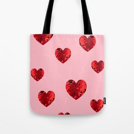 Hearty hearts pink heart Tote Bag