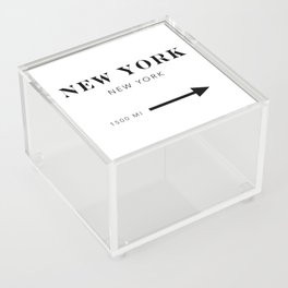 New York New York City Miles Arrow Acrylic Box