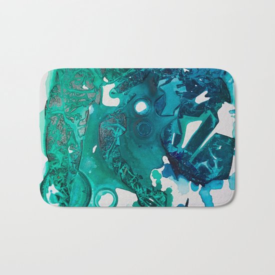 Turtle Exploring the Great Deep Blue Sea Bath Mat