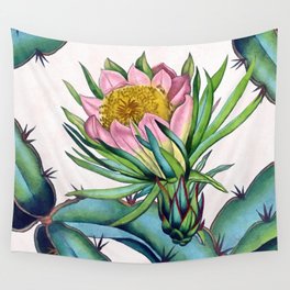 Blooming cactus Wall Tapestry