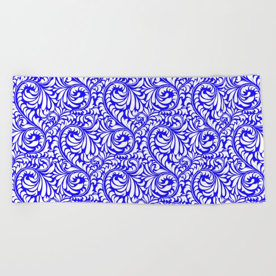 Purple Swirls Beach Towel