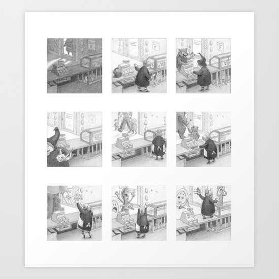 A Day in the Life of A Fairy Tale Bakery Art Print