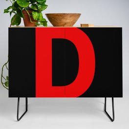 Letter D (Red & Black) Credenza