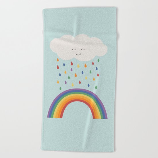 let's make rainbows Beach Towel