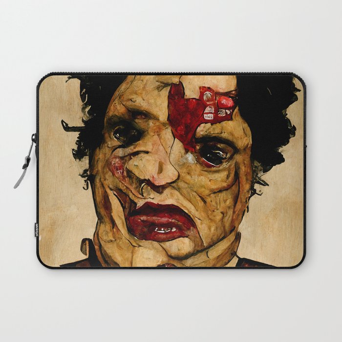 Leather face (AI generated) Laptop Sleeve