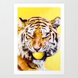 Tiger ate a Lemon Art Print