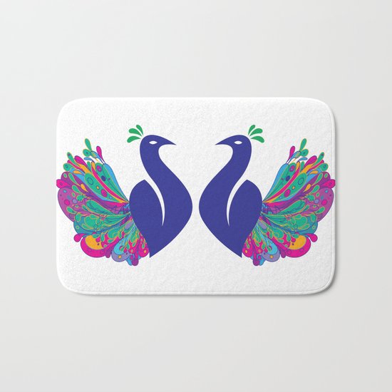 Peacock Fantasy Bath Mat