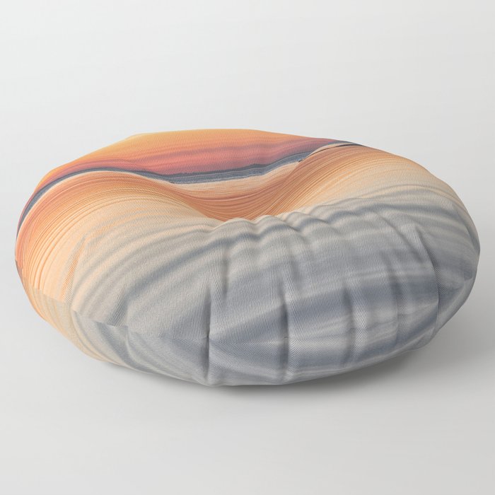 Ripples sea and sky Floor Pillow