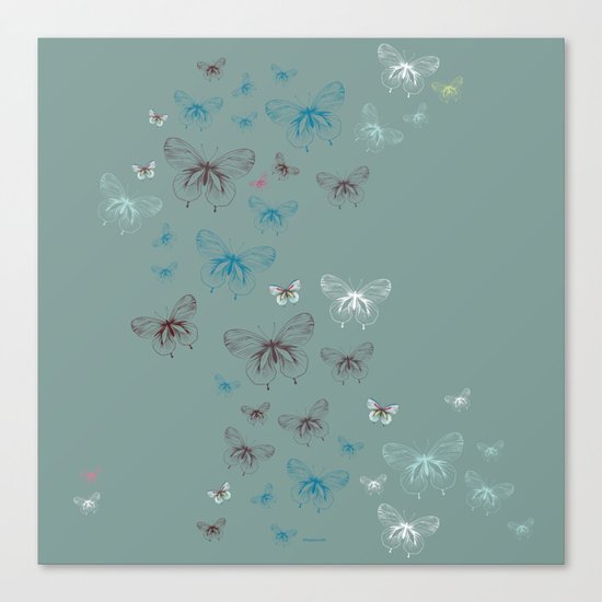 Schmetterlingsschwarm – swarm of butterflies Canvas Print